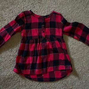 Red plaid blouse